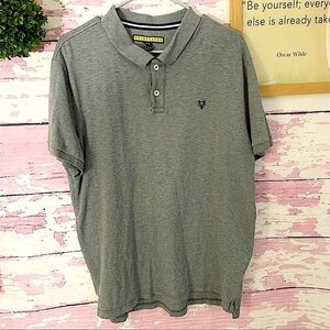 PRINCE & FOX Men’s Gray Short Sleeve Polo Shirt XL